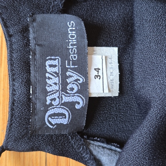 Dawn Joy Fashions, VTG, Black Halter-Neck, Slip Maxi Dress, EUC, Women's 3-4 - Picture 5 of 8